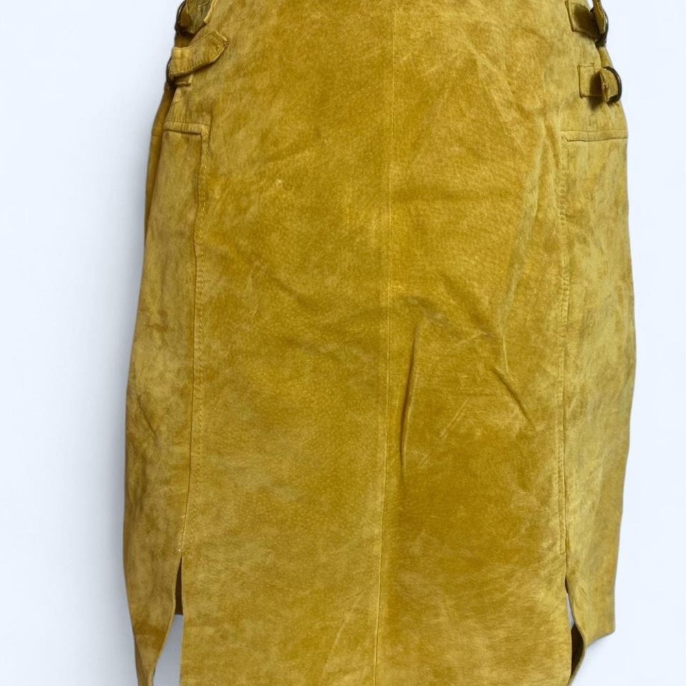 VINTAGE "Clothes by Revue" LEATHER‎ mini skirt